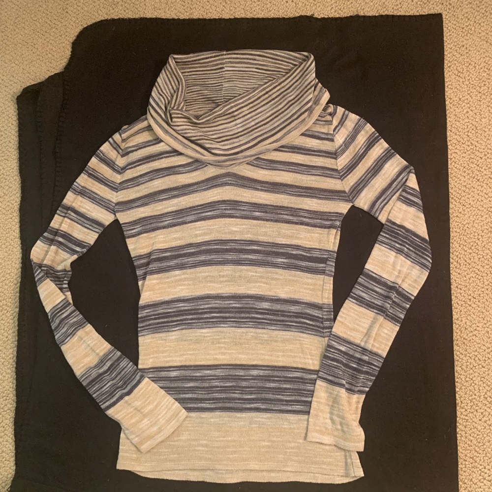 Classy knit cowl sweater.  Very light and soft.